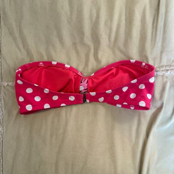 Mossimo pink & white polka dot bikini top - halter style - Picture 2 of 3